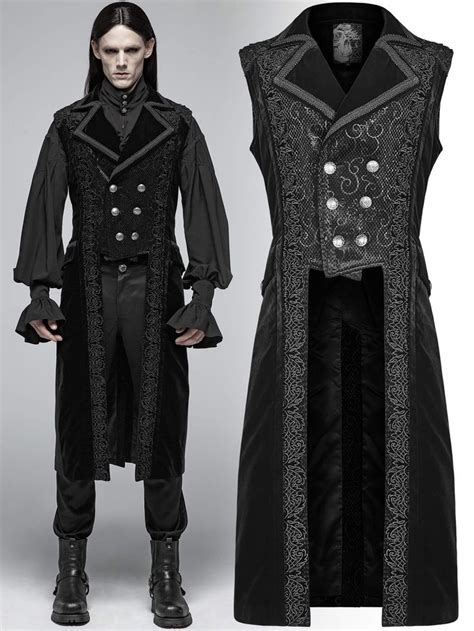 gothic victorian fashion men|sleeveless robe men's goth.